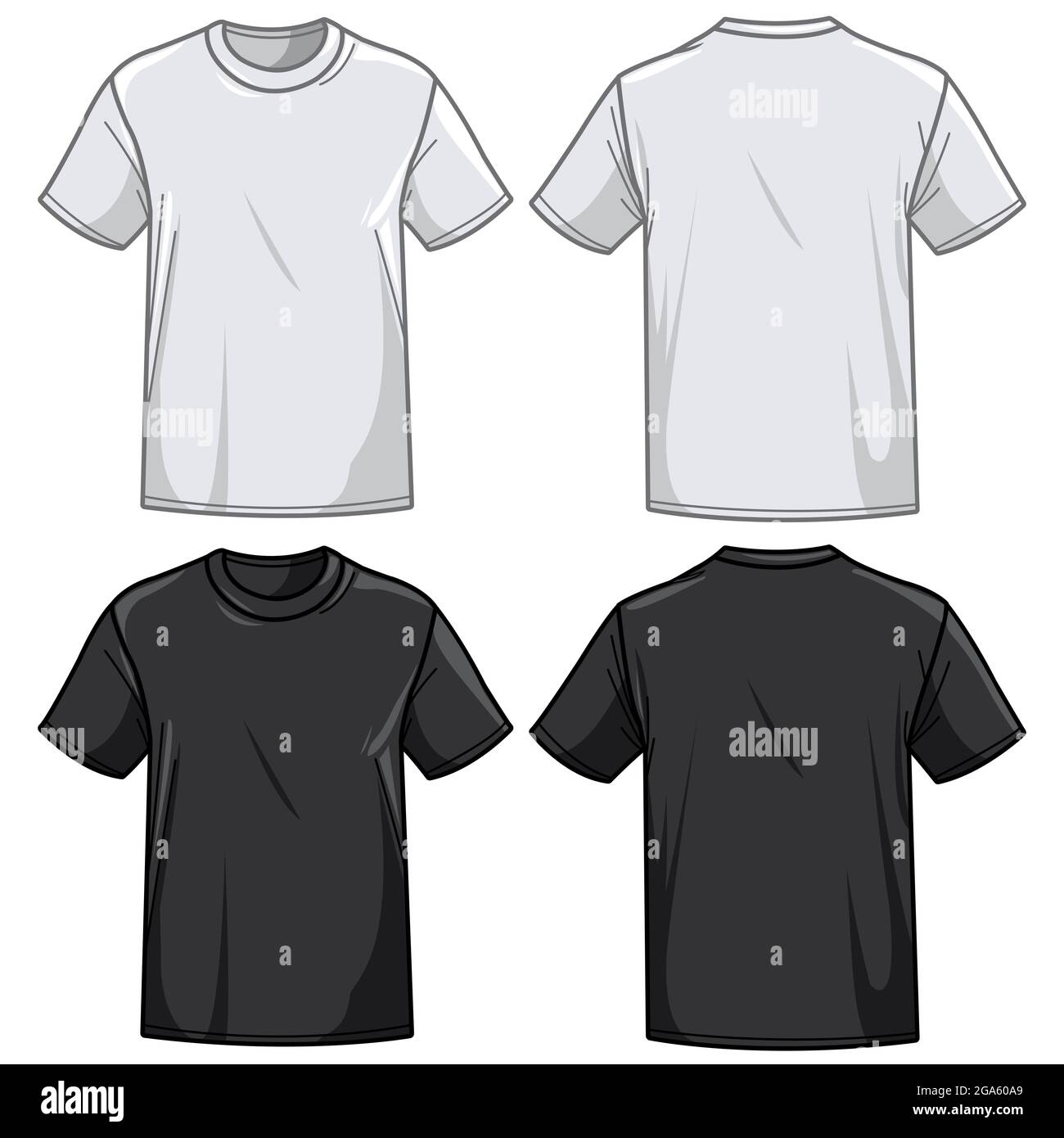 Blank black t shirt front back hi-res stock photography and images - Alamy
