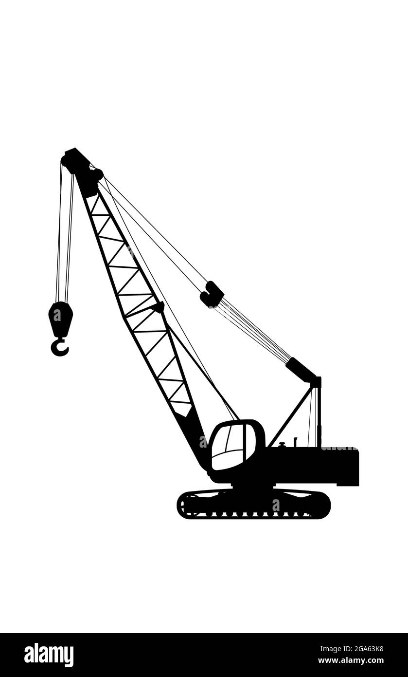 Vector icon of hydraulic crawler mobile crane. Signs Stock Vector Image &  Art - Alamy