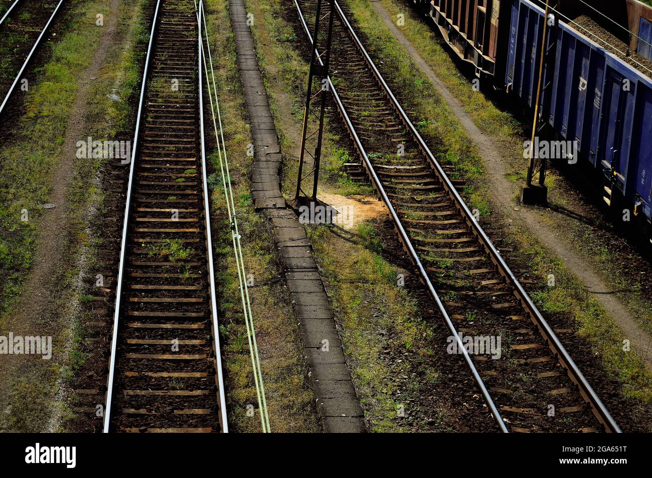 Railway infrastructure, rails, power supply, signaling. Summer Stock ...