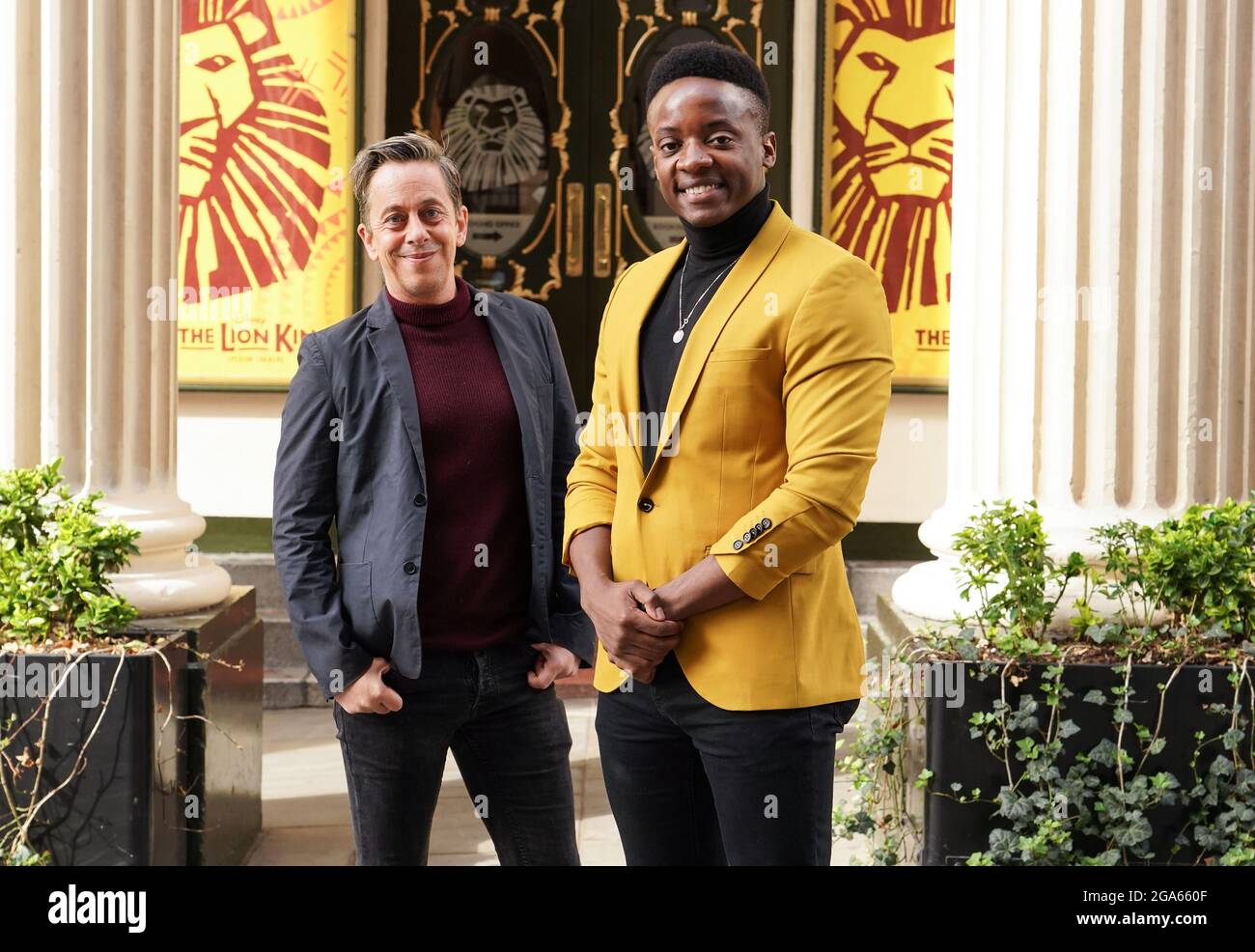 Gary Jordan Who Stars As Zazu And Kayi Ushe Who Stars As Simba During A Photo Call For Disney S The Lion King Which Is Returning To The West End Picture Date Thursday