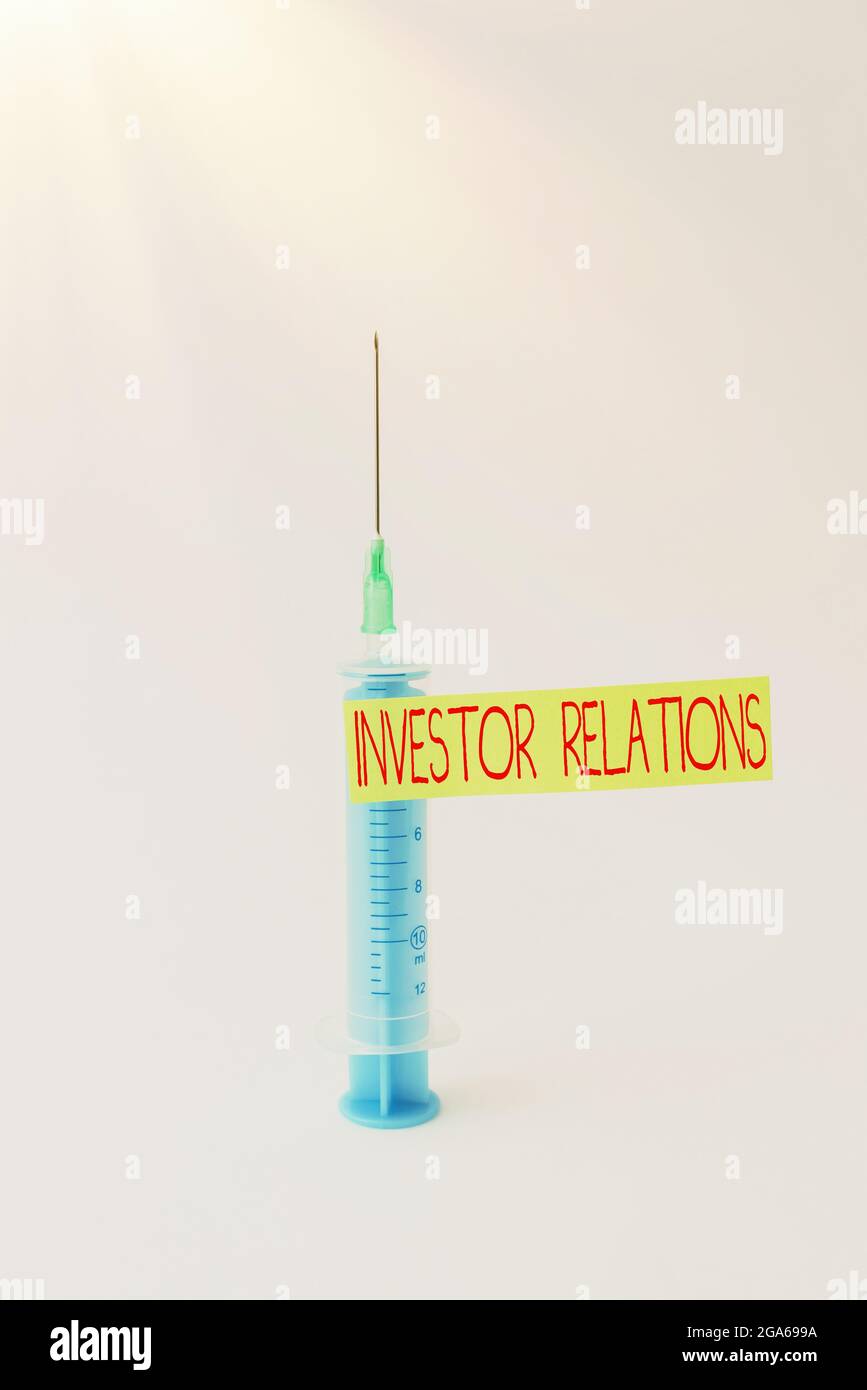 Conceptual display Investor Relations. Business idea management