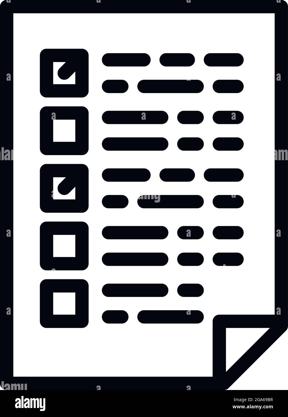Forensic laboratory test paper icon. Outline forensic laboratory test paper vector icon for web design isolated on white background Stock Vector