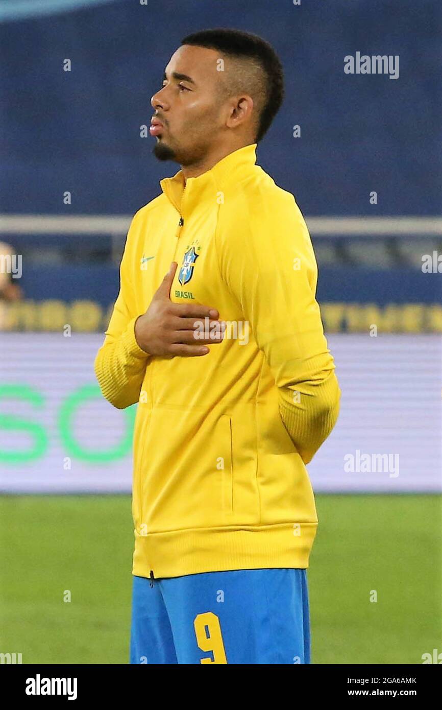 Gabriel Jesus Of Brazil During The Copa America 21 Quarter Final Football Match Between Brazil And