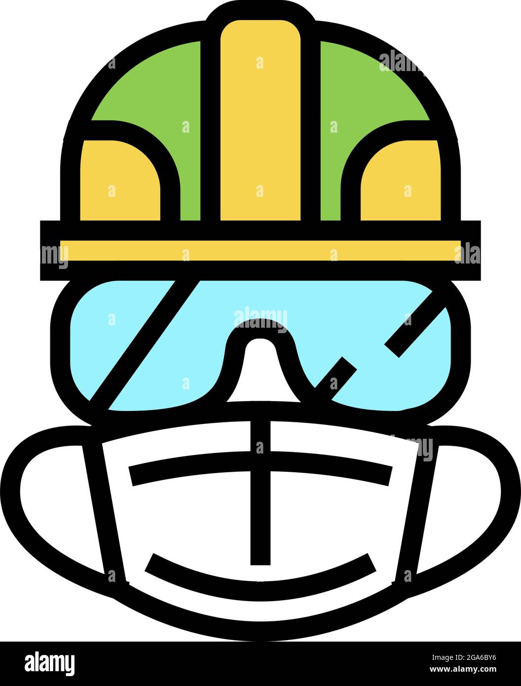 individual protection means color icon vector illustration Stock Vector