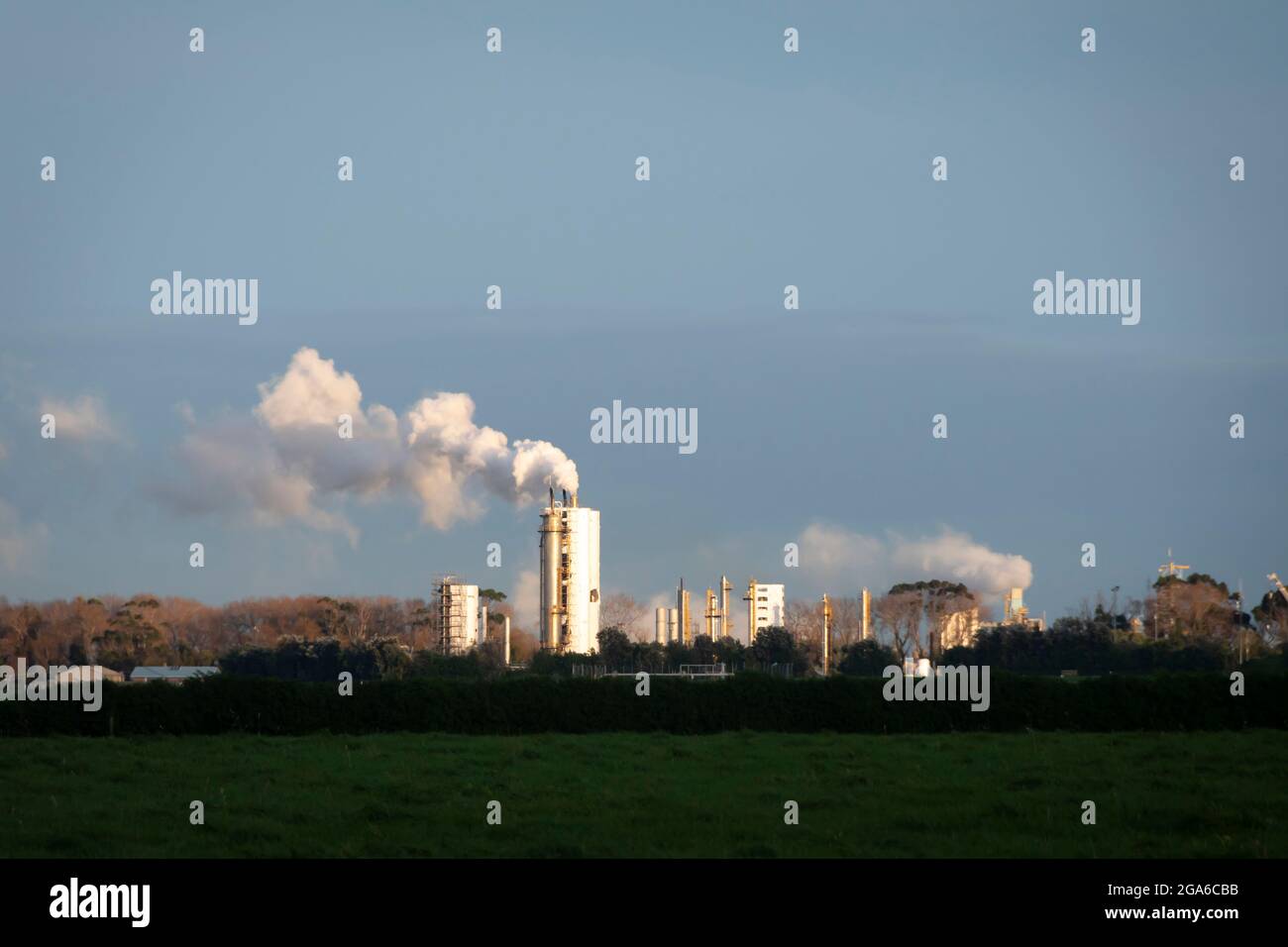 Kapuni Gas Production Station, Kapuni, Taranaki, North Island, New Zealand Stock Photo Alamy