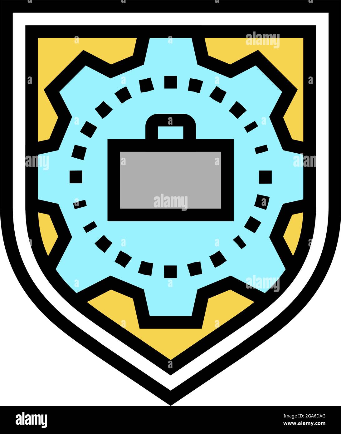 occupational safety and health color icon vector illustration Stock ...