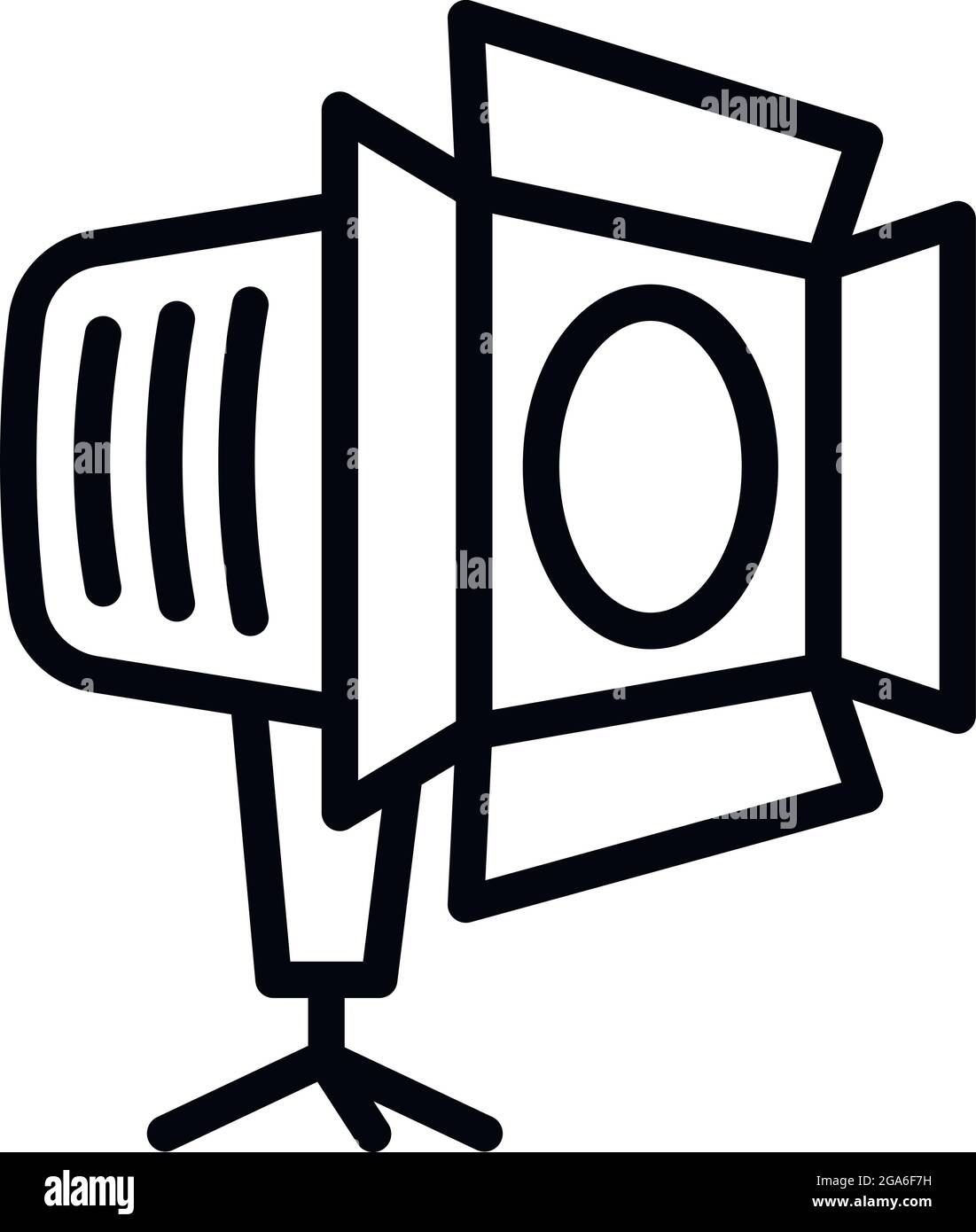 Camera studio spotlight icon. Outline camera studio spotlight vector icon  for web design isolated on white background Stock Vector Image & Art - Alamy