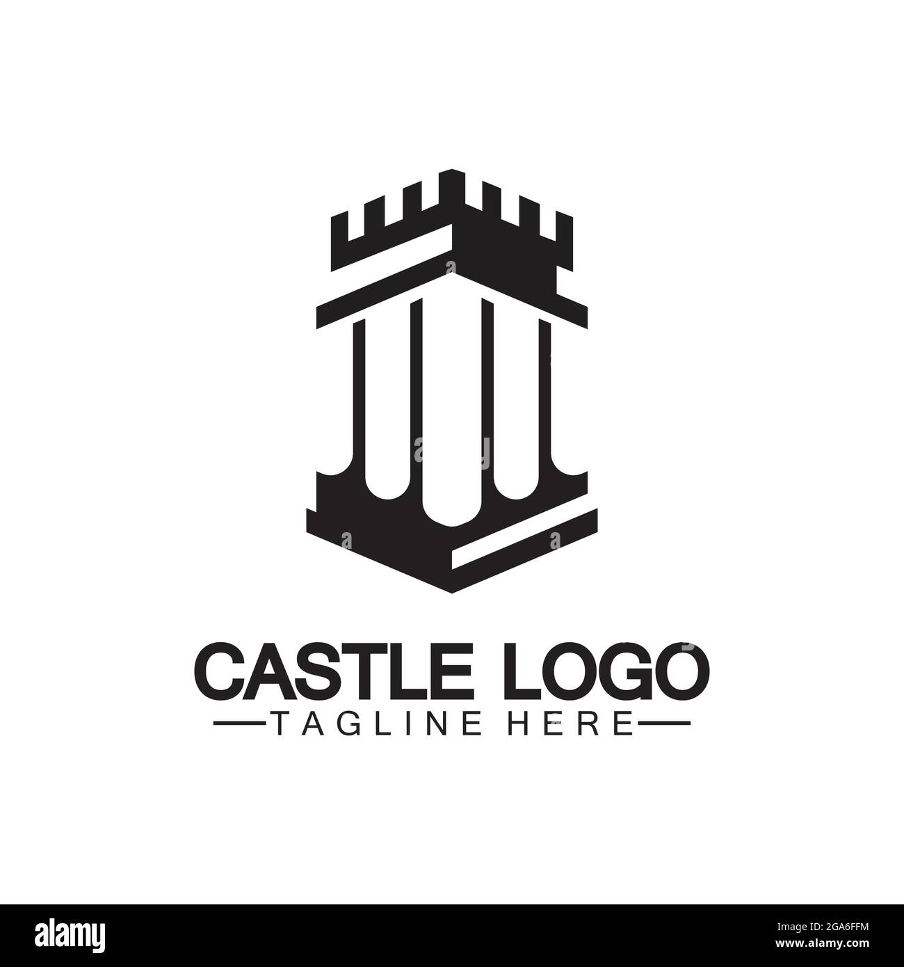Castle Logo symbol vector illustration design template Stock Vector ...