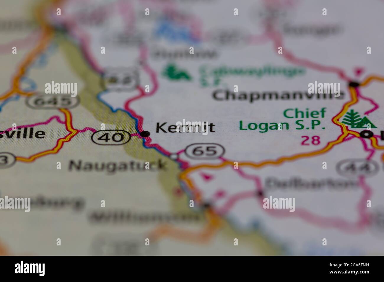 Kermit West Virginia Map Kermit West Virginia Usa Shown On A Road Map Or Geography Map Stock Photo -  Alamy