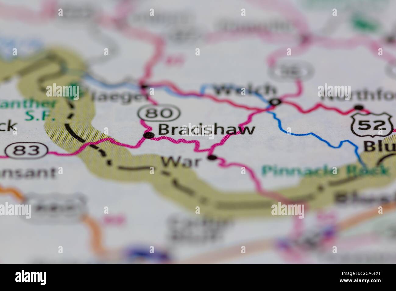 Bradshaw west virginia map hires stock photography and images Alamy