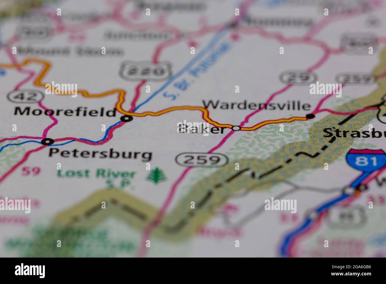 Baker west virginia map hires stock photography and images Alamy