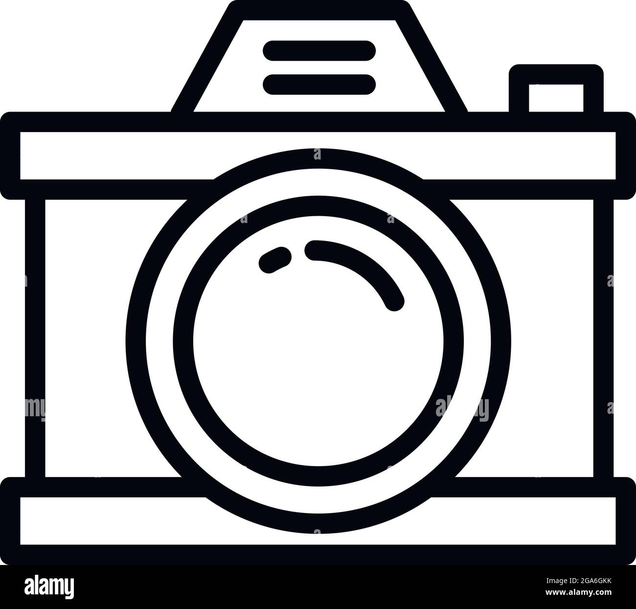 Retro camera icon. Outline retro camera vector icon for web design ...