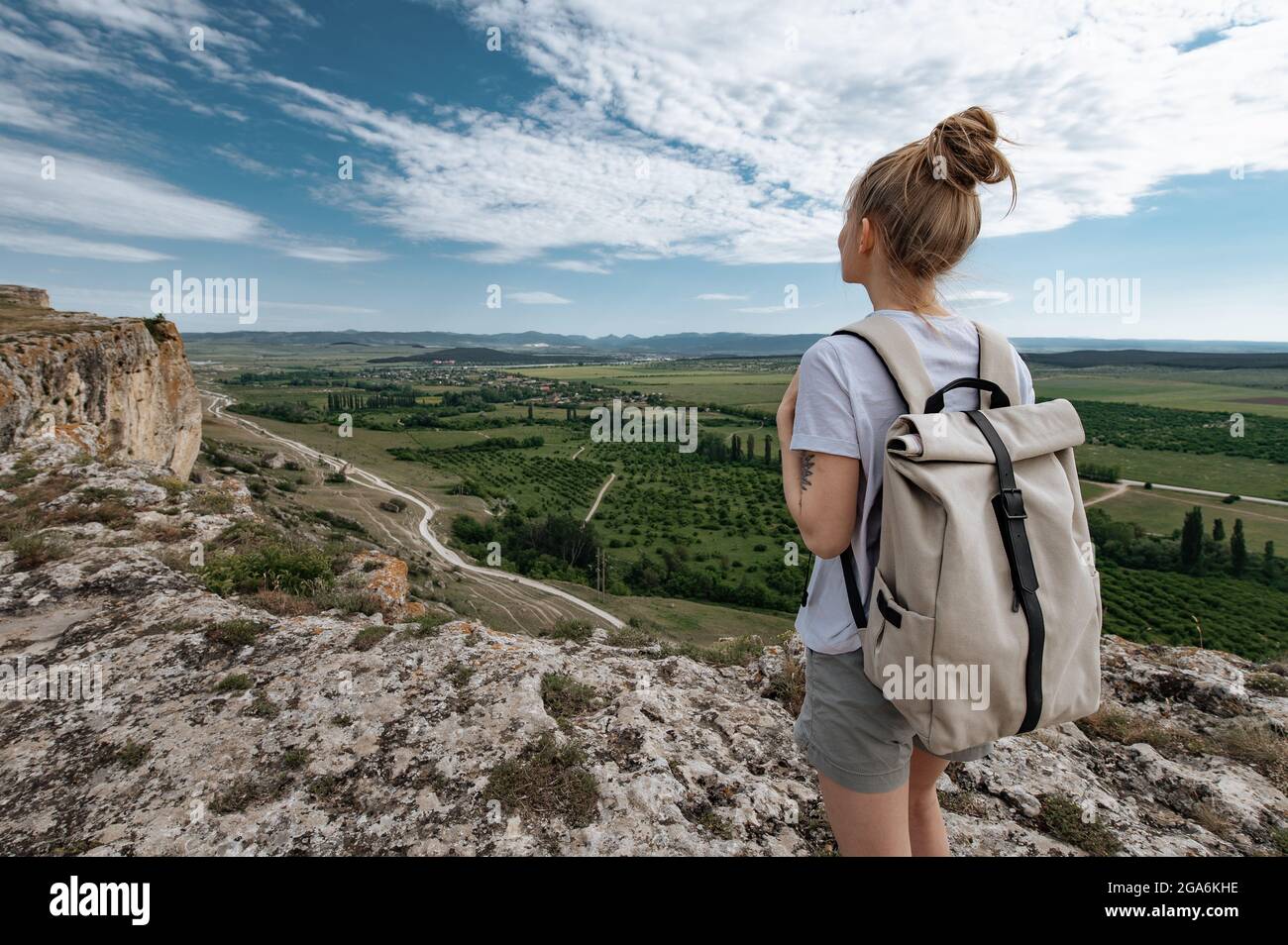 Tourist hiking tranquil scenic hi-res stock photography and images - Alamy
