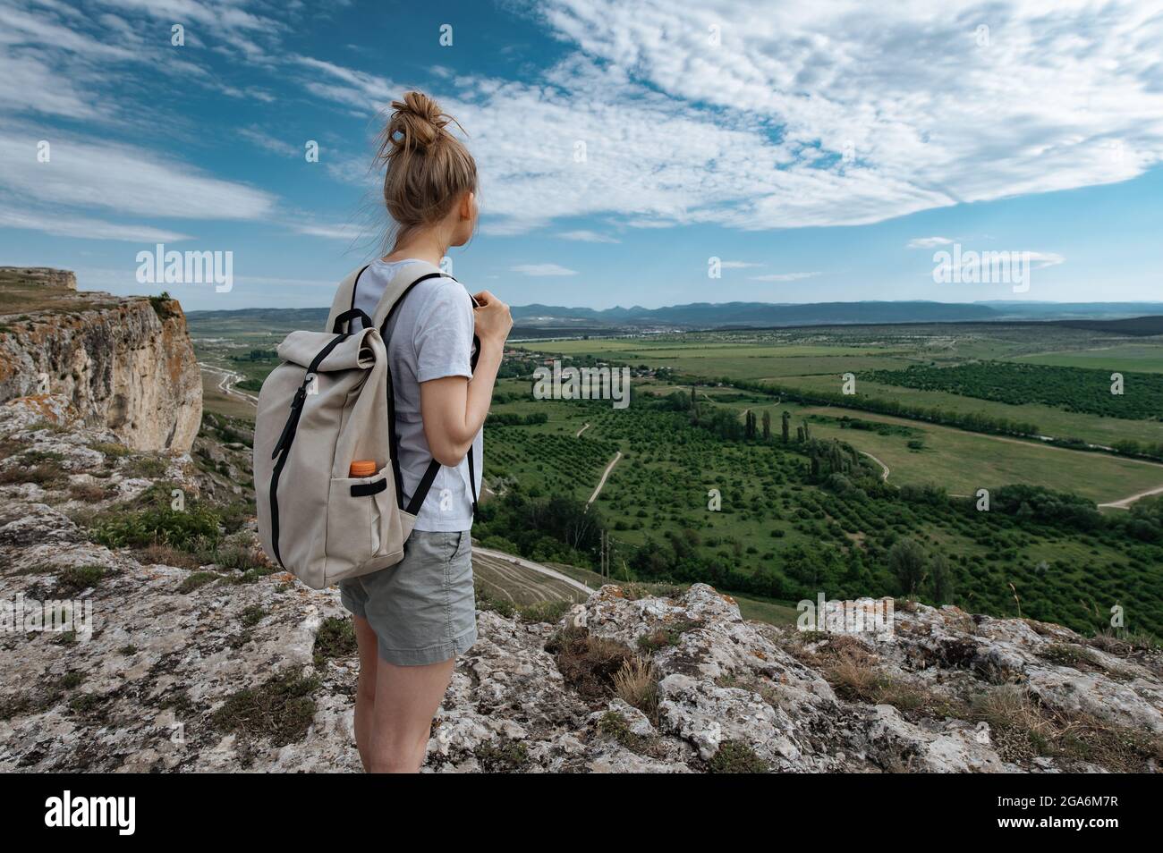 Tourist hiking tranquil scenic hi-res stock photography and images - Alamy