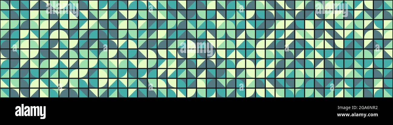 Abstract Geometrical generative computational art illustration Stock Vector
