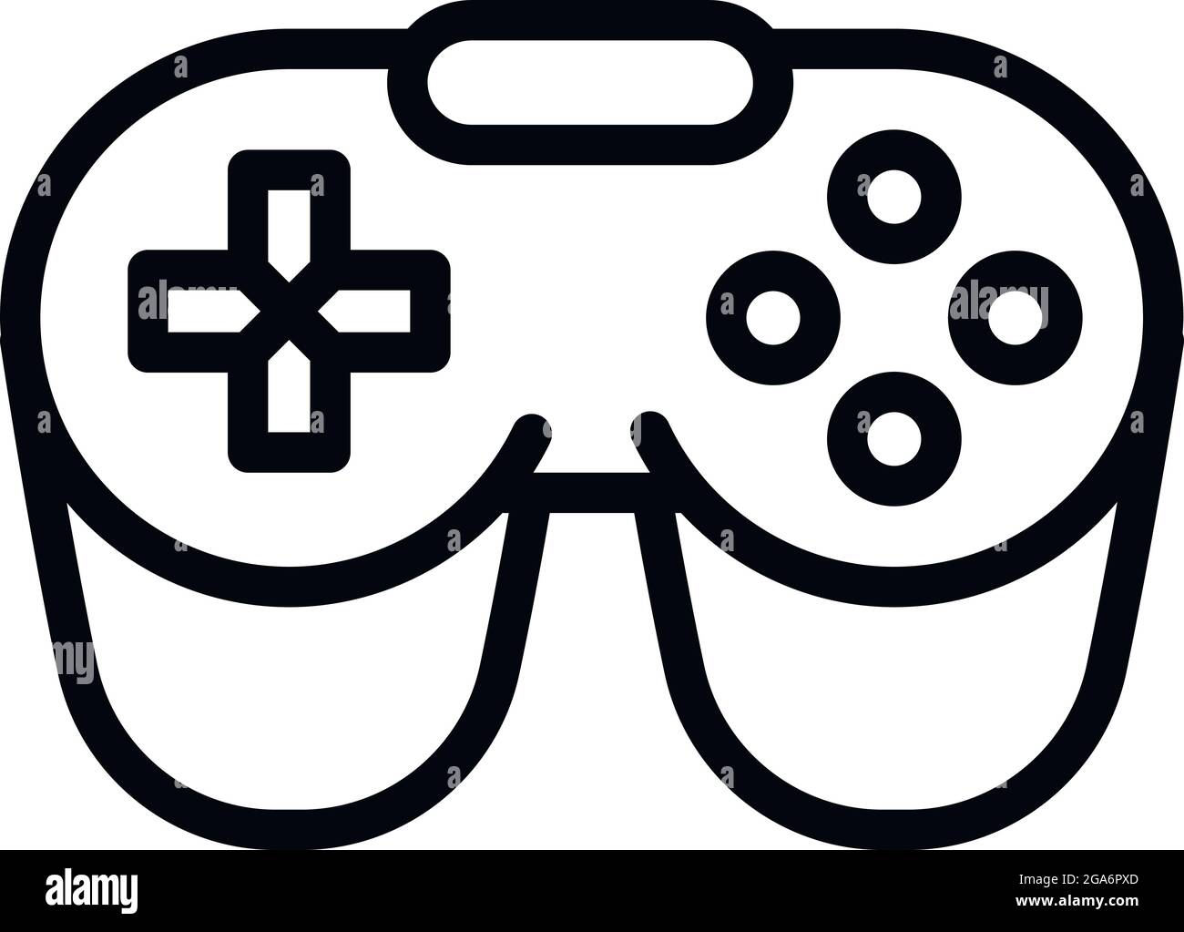 Game joystick icon. Outline game joystick vector icon for web design  isolated on white background Stock Vector Image & Art - Alamy