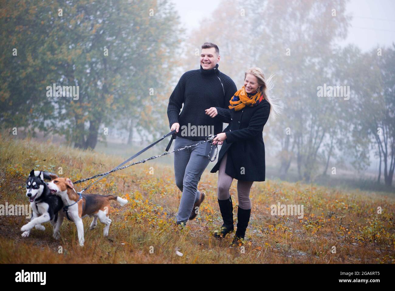 Young family couple siberian hi-res stock photography and images - Alamy