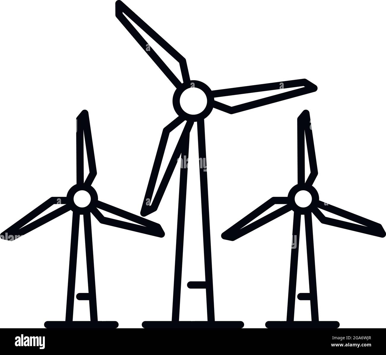 Wind turbine plant icon. Outline wind turbine plant vector icon for web  design isolated on white background Stock Vector Image & Art - Alamy