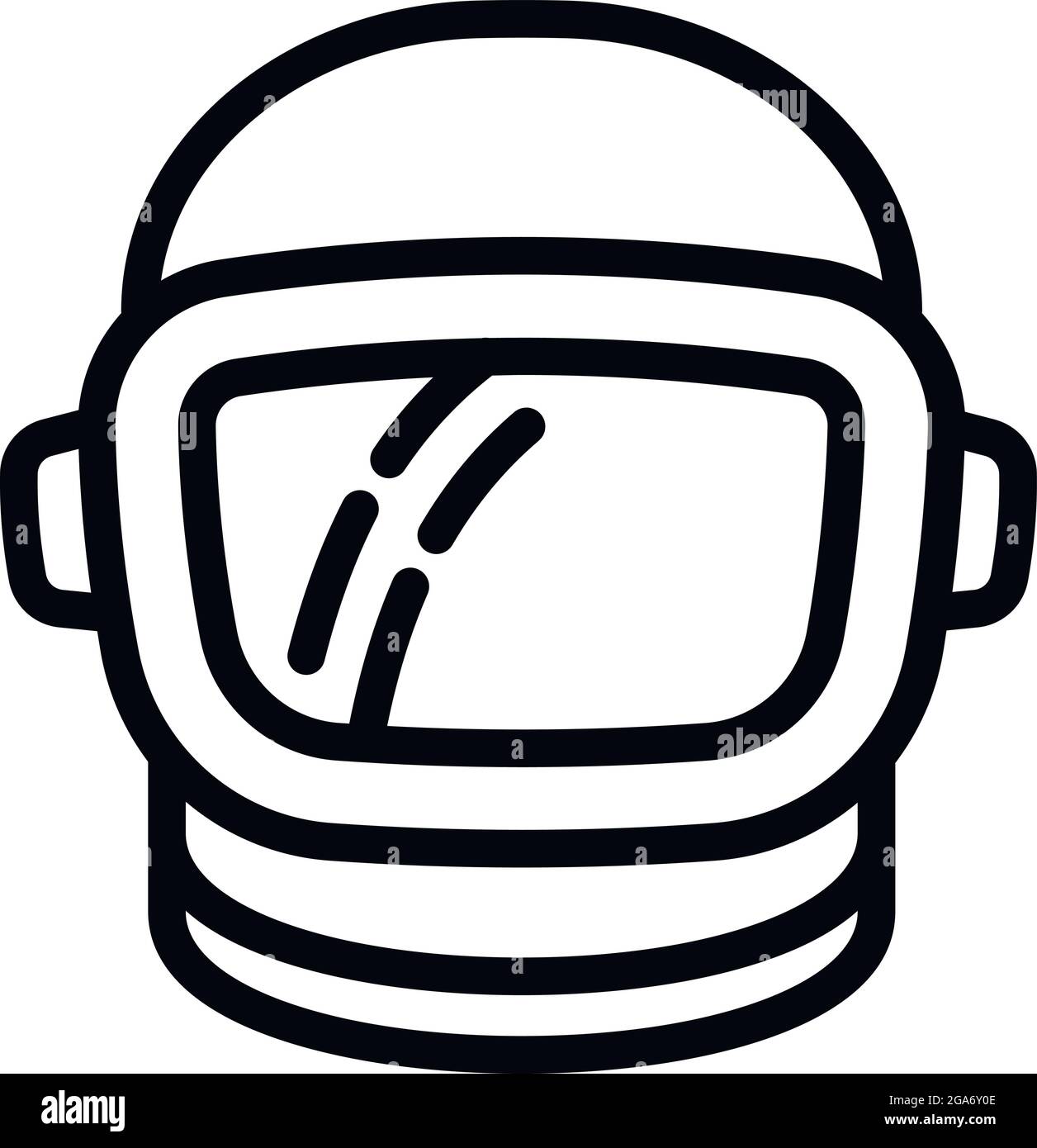 Space helmet icon. Outline space helmet vector icon for web design