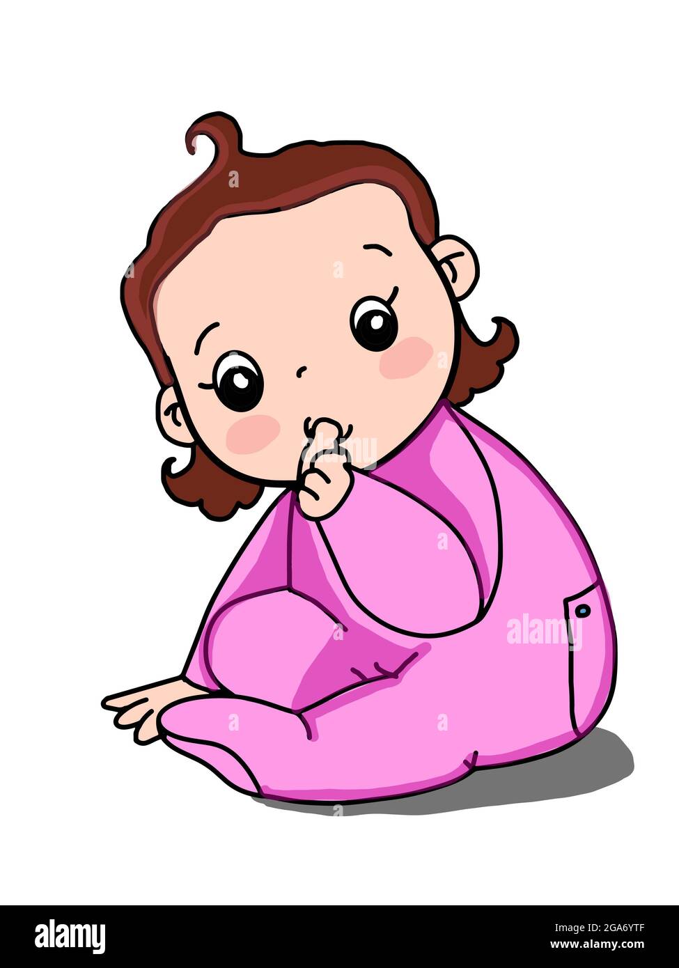 Baby girl cartoon hi-res stock photography and images - Alamy