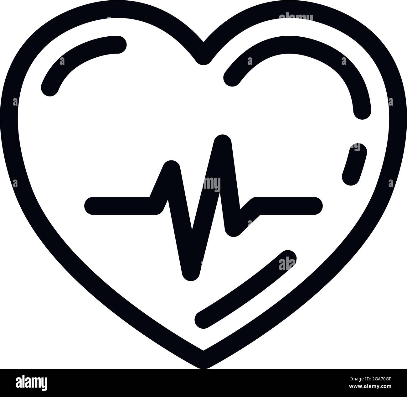 Sport heart rate icon. Outline Sport heart rate vector icon for web