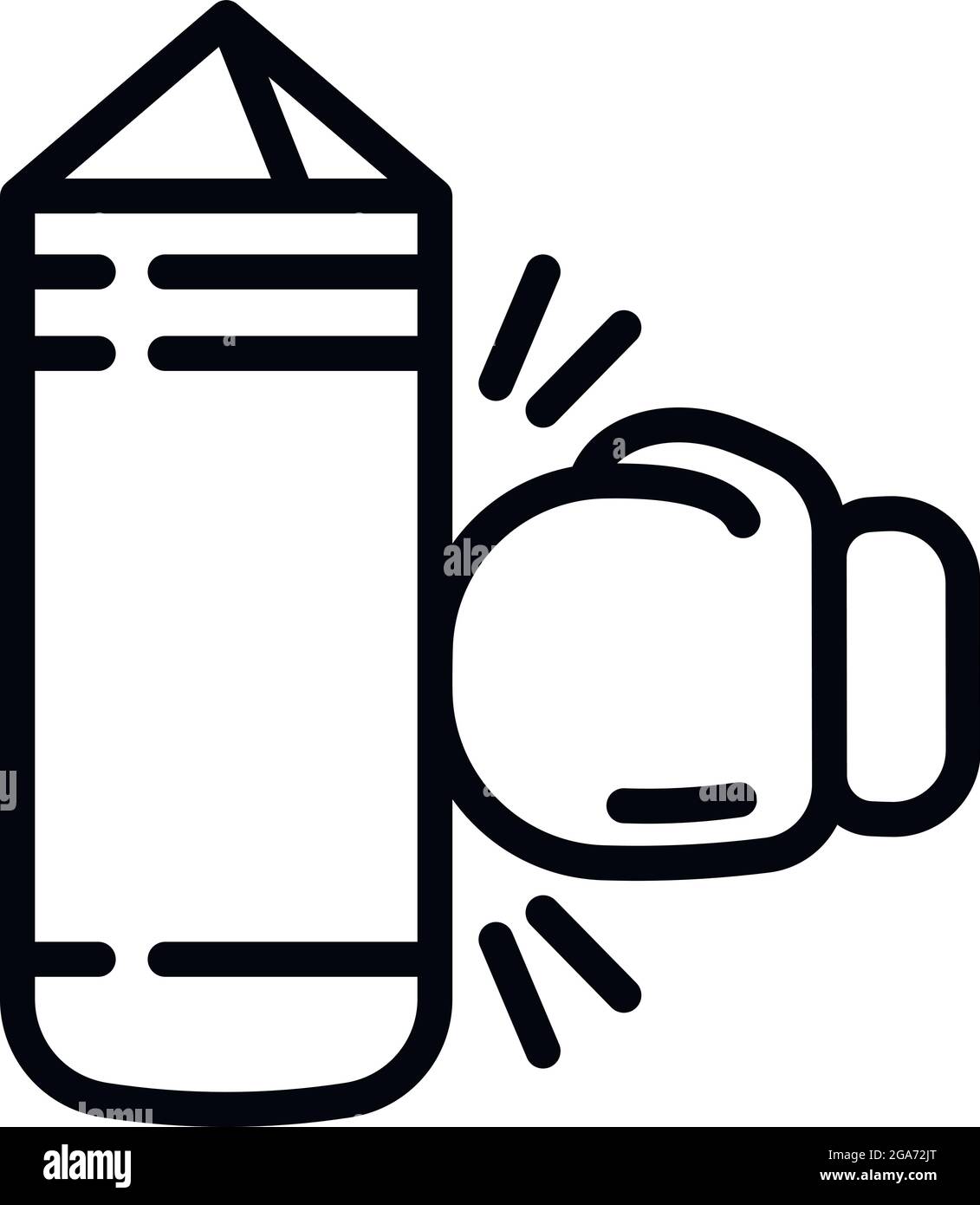 Punching bag icon. Outline Punching bag vector icon for web design