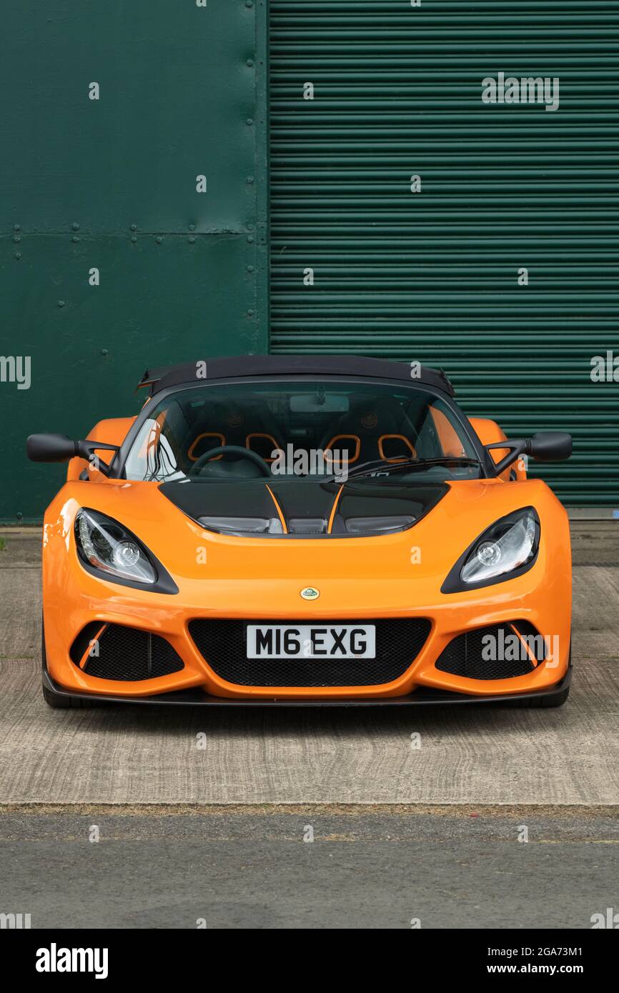 2018 Lotus Exige Sport 410 at Bicester Heritage sunday scramble event. Bicester, Oxfordshire, England Stock Photo
