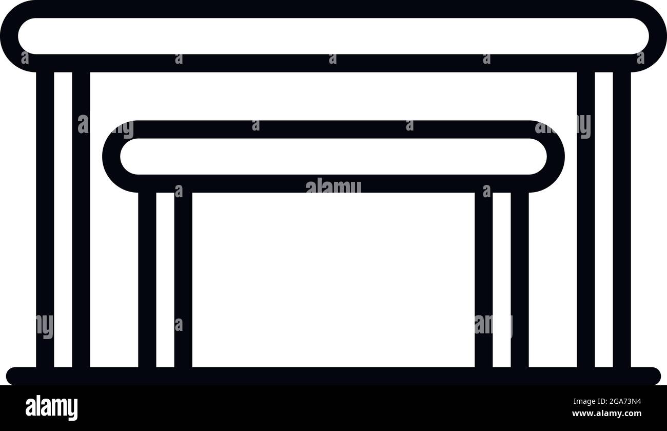 Sport uneven bars icon. Outline Sport uneven bars vector icon for web ...