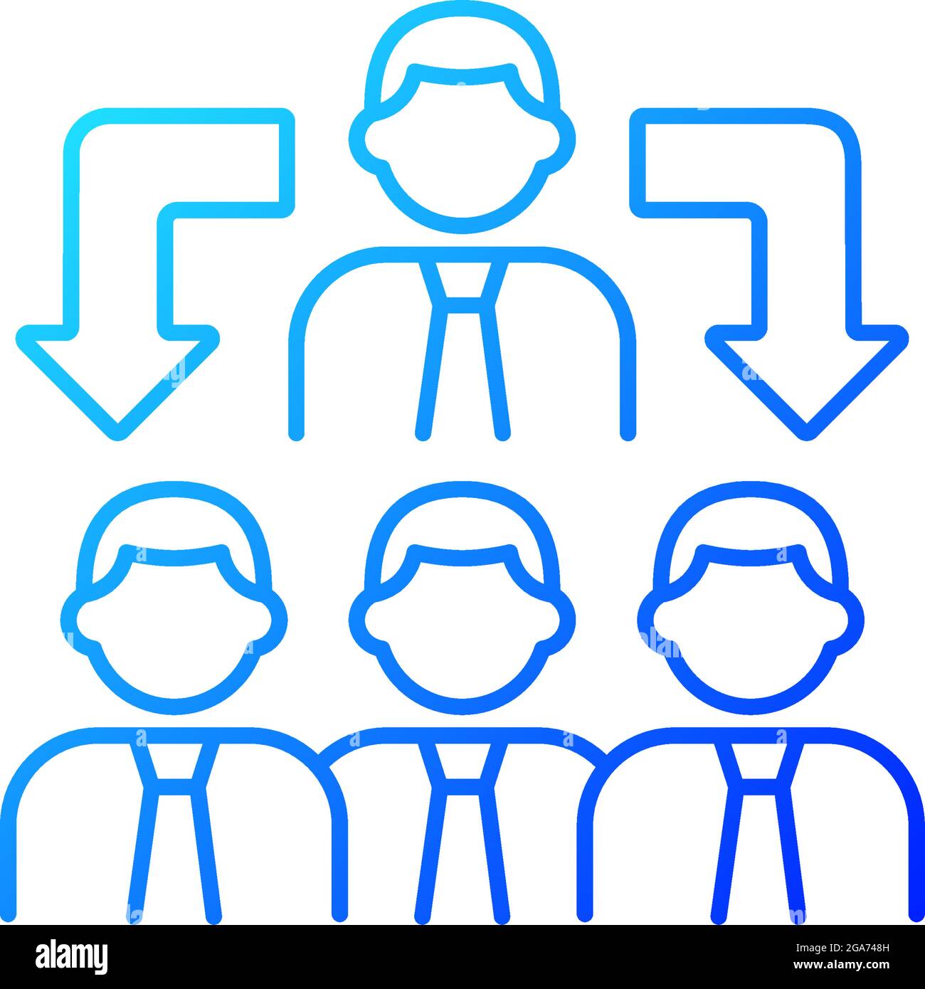 Coordination gradient linear vector icon Stock Vector