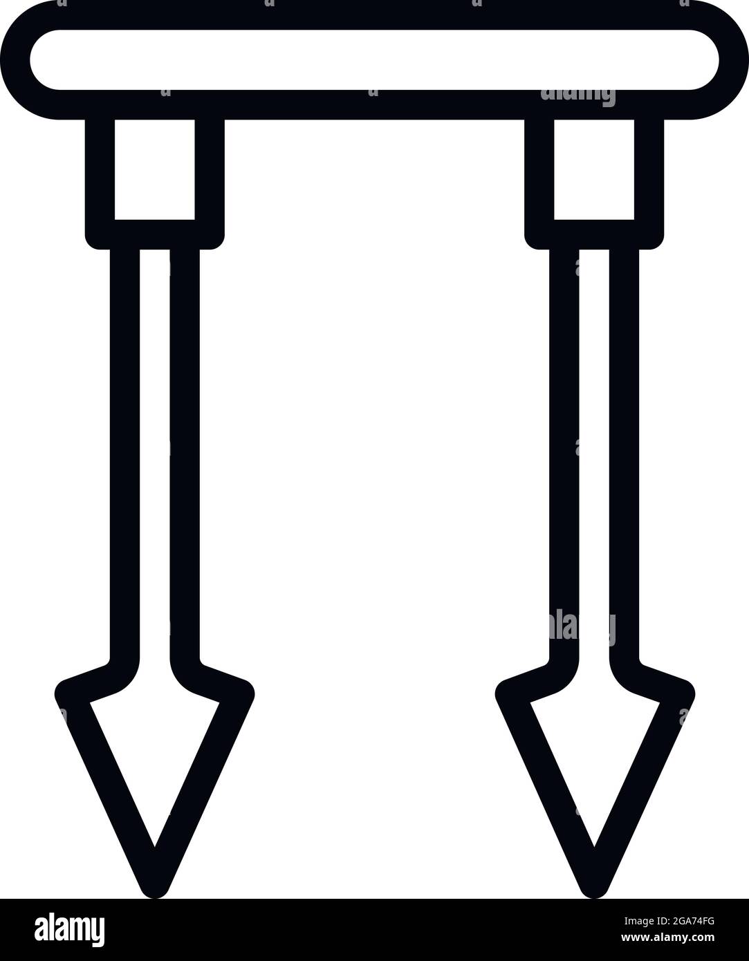 Croquet tool icon. Outline Croquet tool vector icon for web design