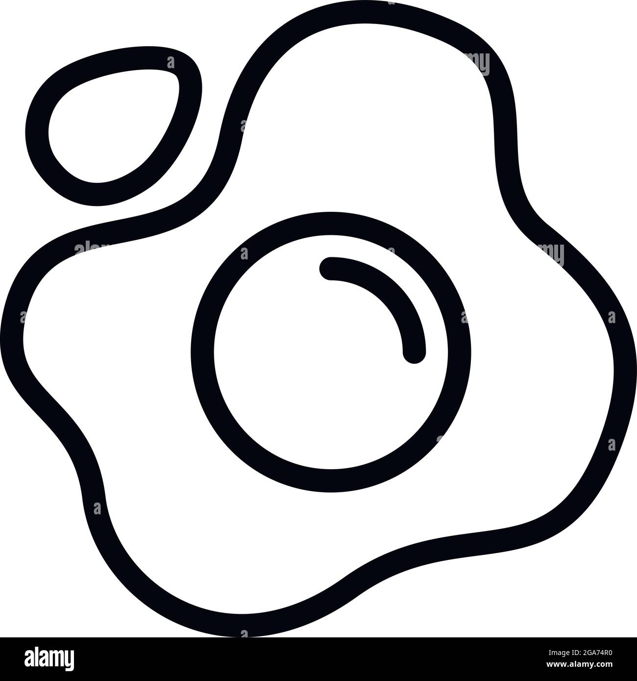 Fried egg icon. Outline Fried egg vector icon for web design isolated