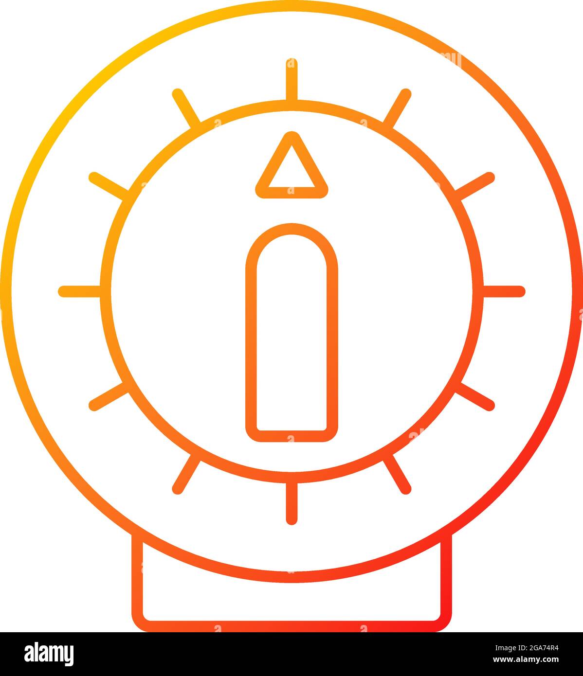 Kitchen timer gradient linear vector icon Stock Vector