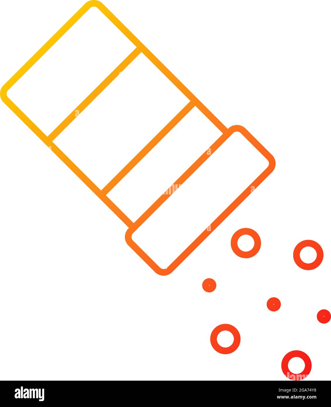 Sprinkle salt gradient linear vector icon Stock Vector