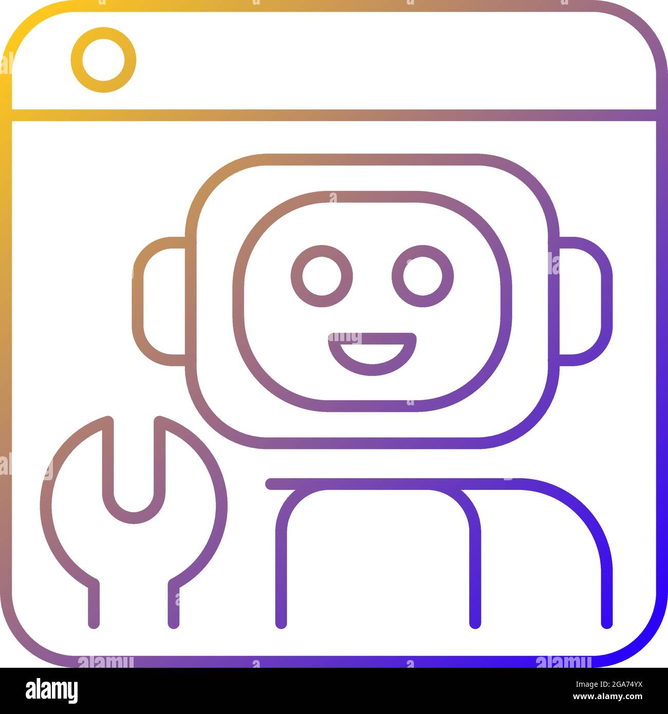 Robotics platforms gradient linear vector icon Stock Vector