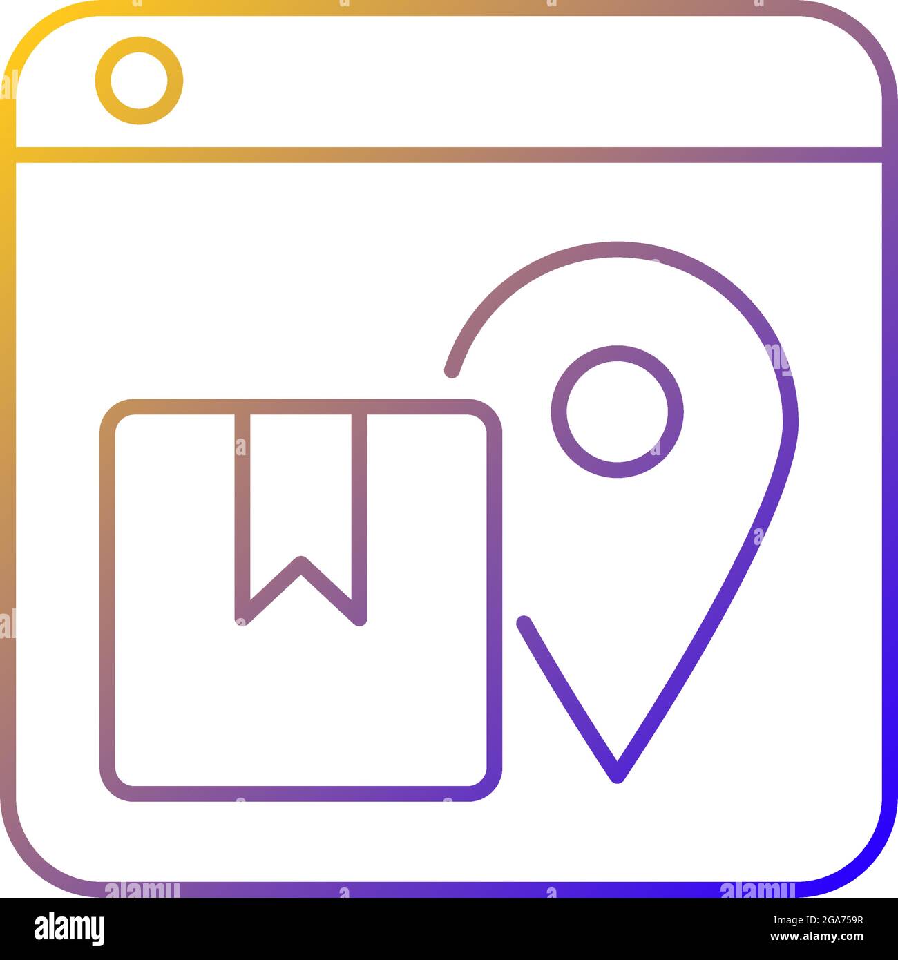 Order tracking gradient linear vector icon Stock Vector