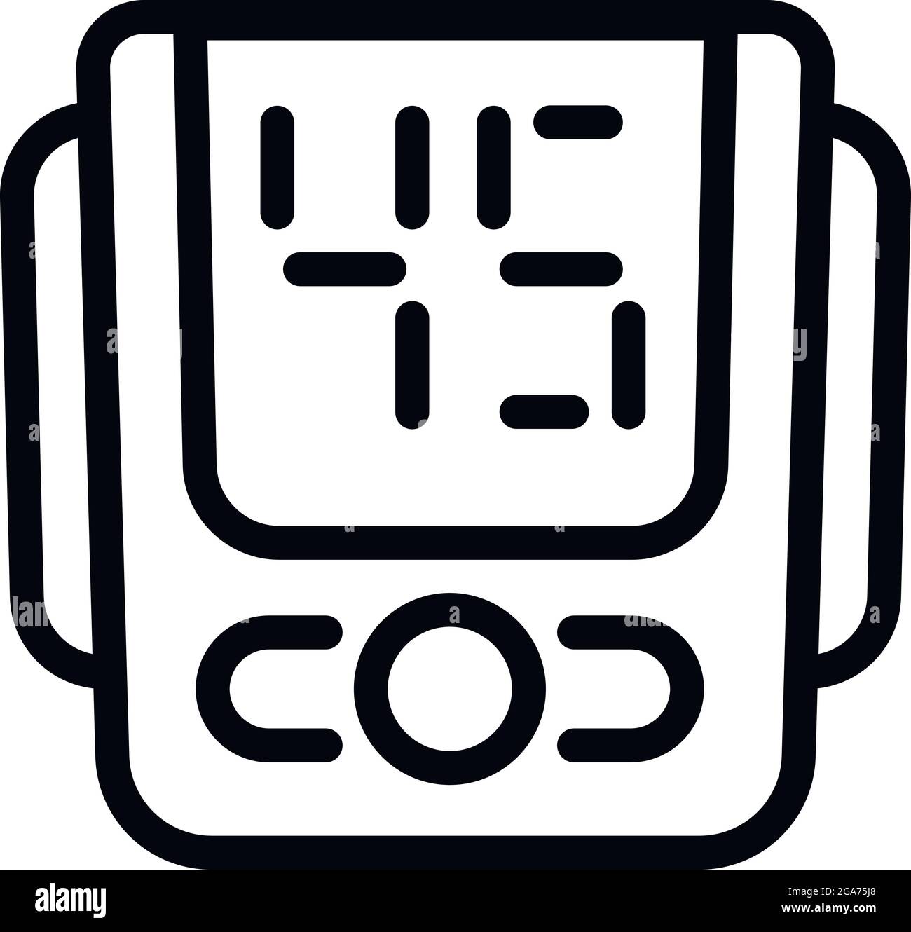 Bike speedometer icon. Outline Bike speedometer vector icon for web