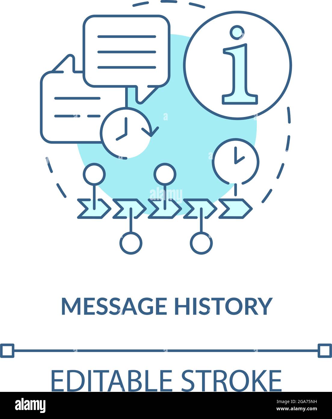 Message history blue concept icon Stock Vector Image & Art Alamy