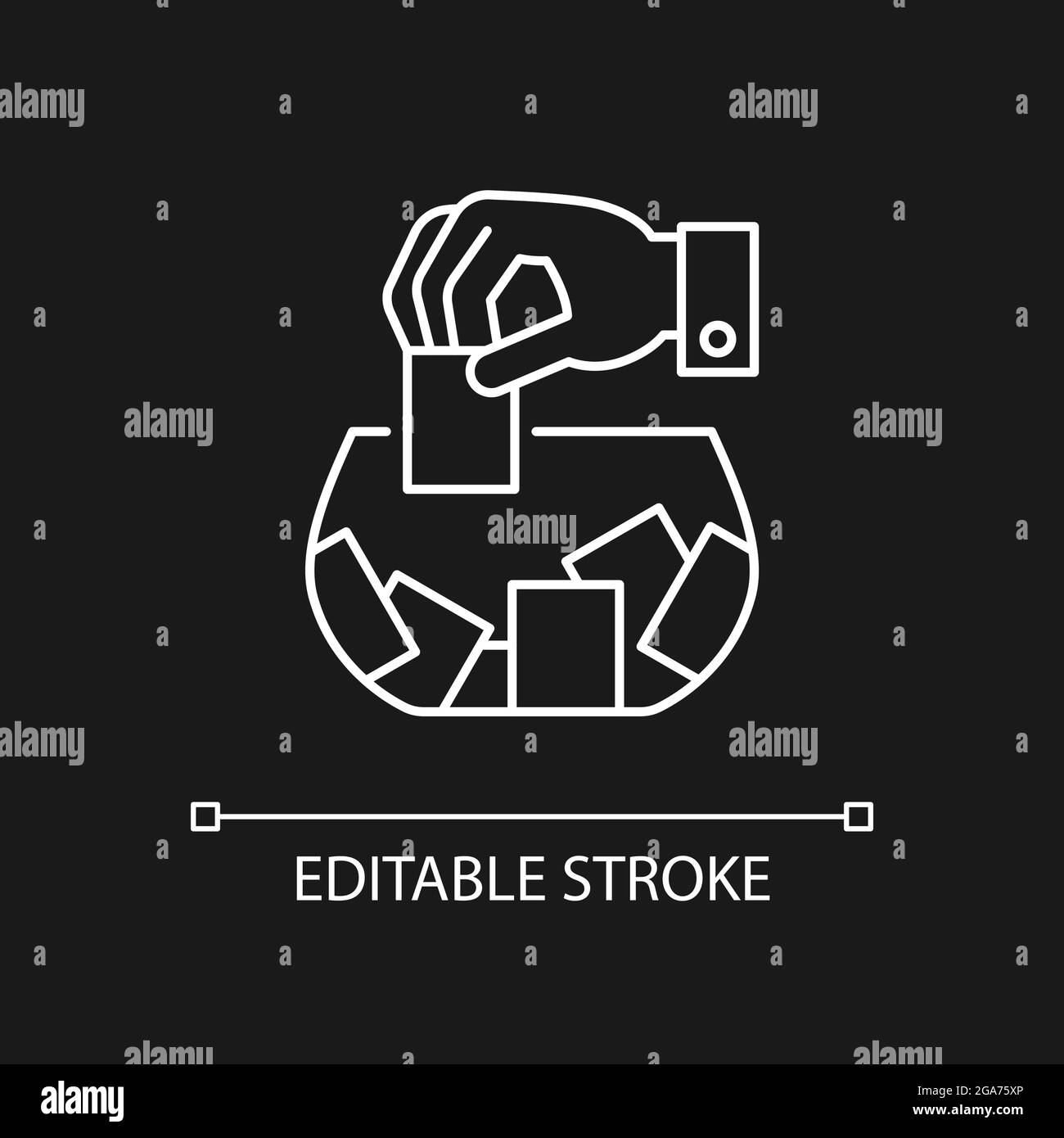 Raffle white linear icon for dark theme Stock Vector Image & Art - Alamy