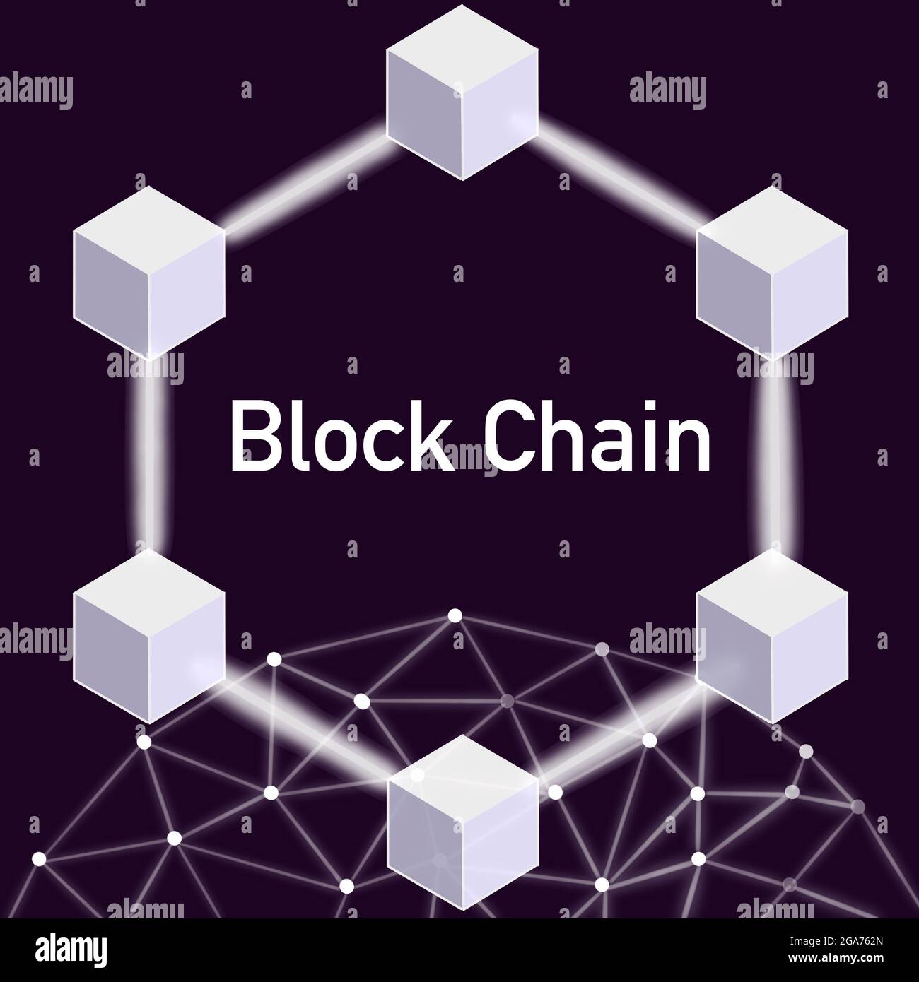 Block chain technology connection .New global finance ecosystem Stock ...