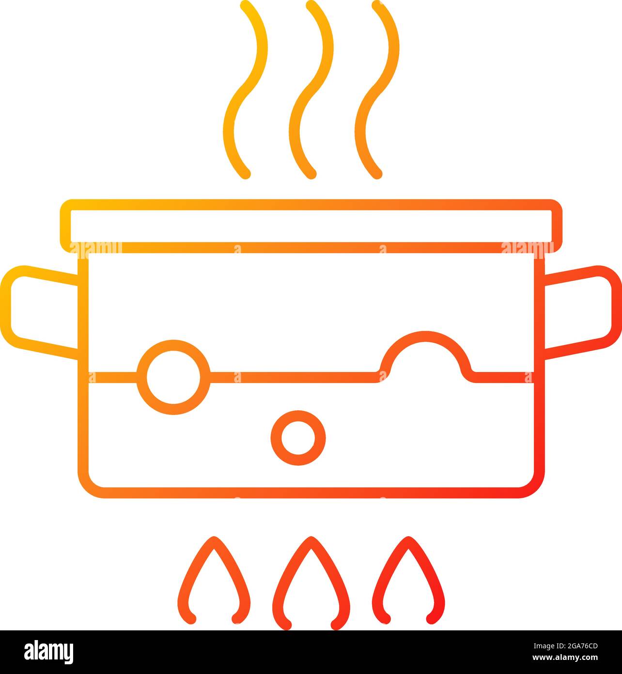 Boil for cooking gradient linear vector icon Stock Vector