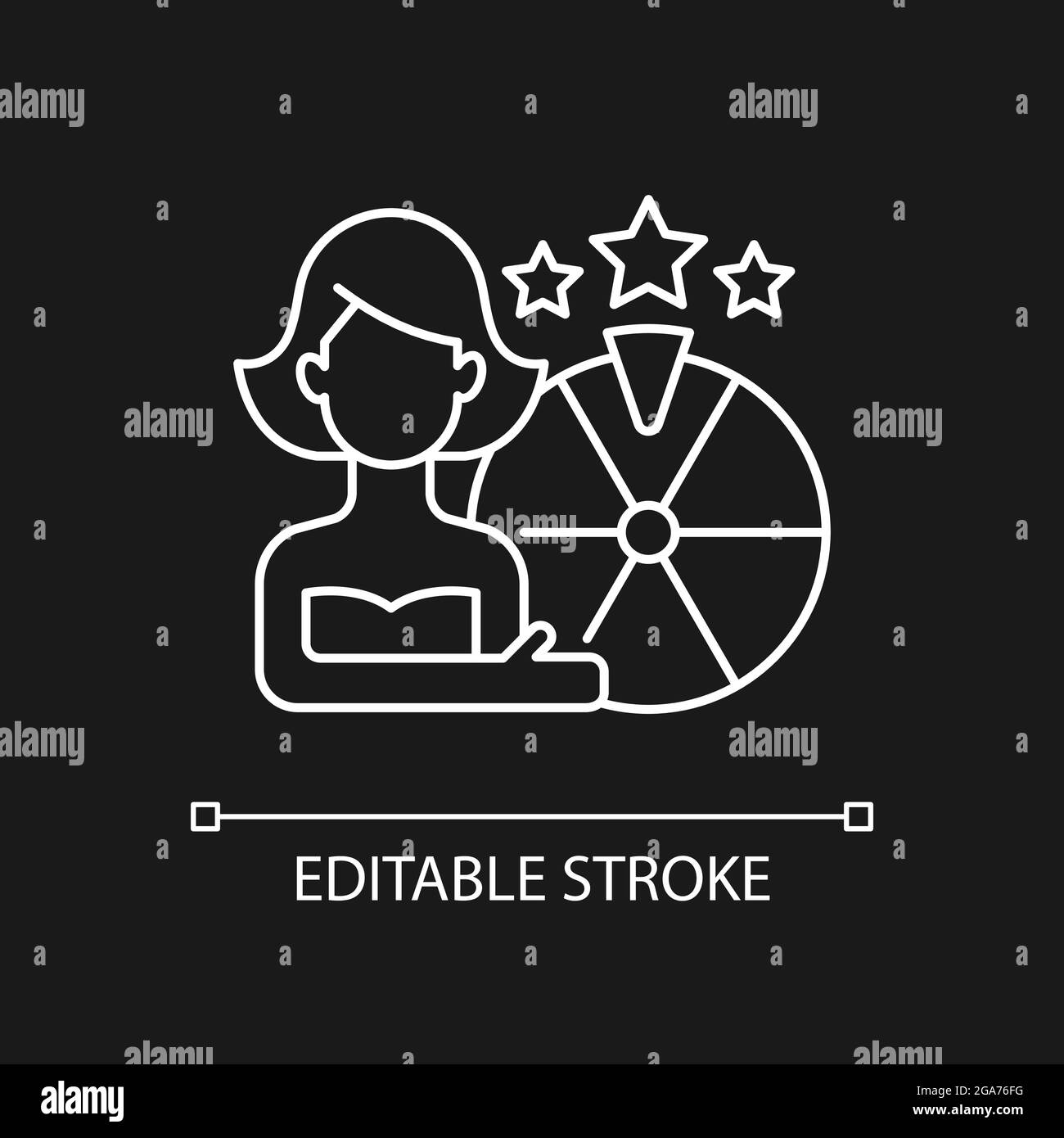 Game show white linear icon for dark theme Stock Vector Image & Art - Alamy