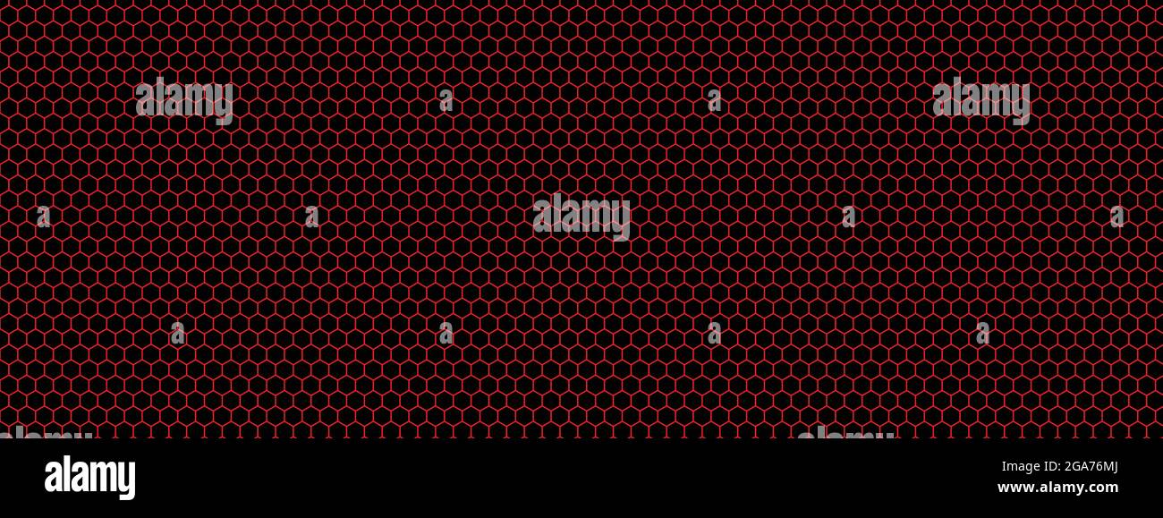 Abstract background of red hexagons Stock Vector