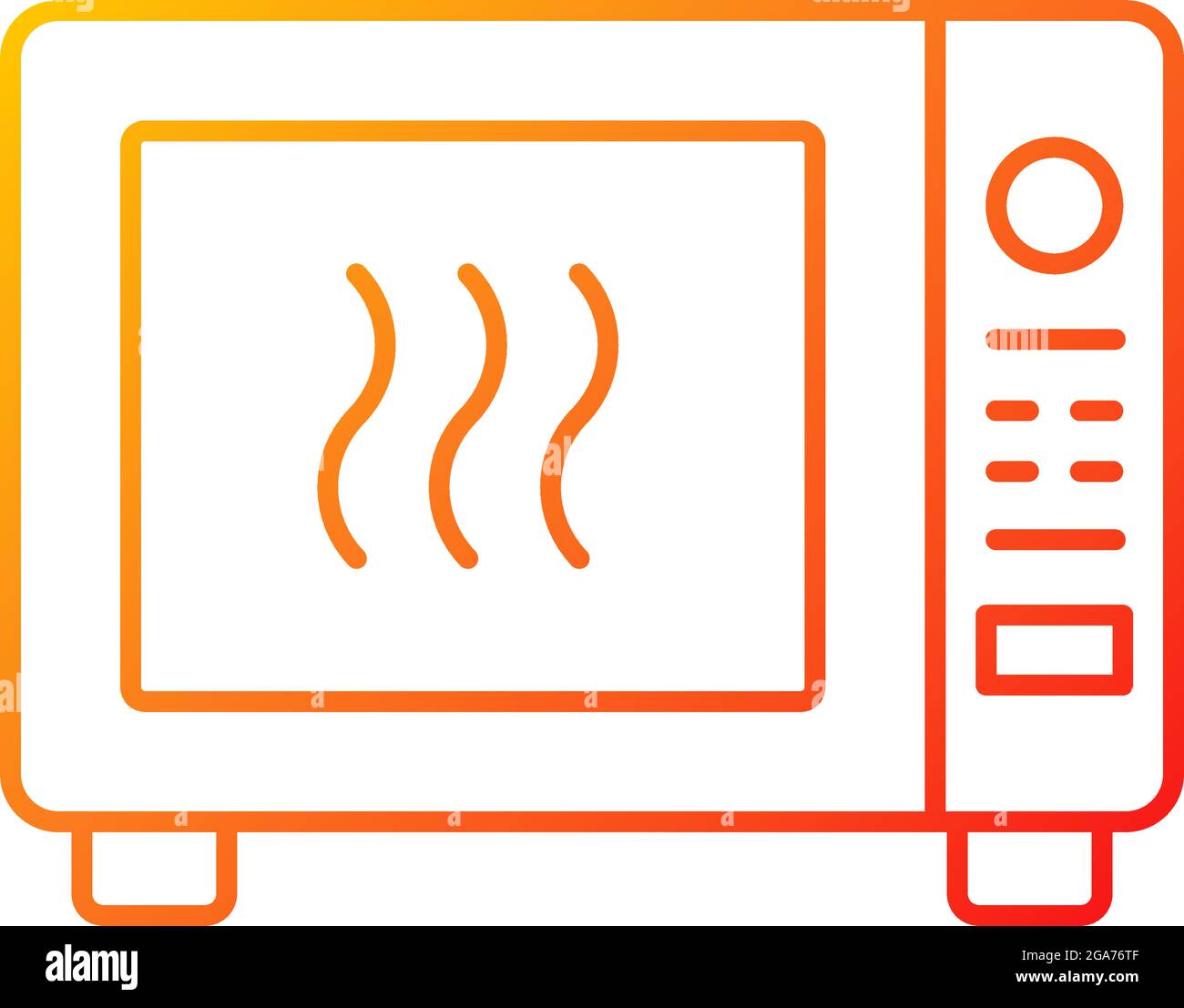 Microwave gradient linear vector icon Stock Vector