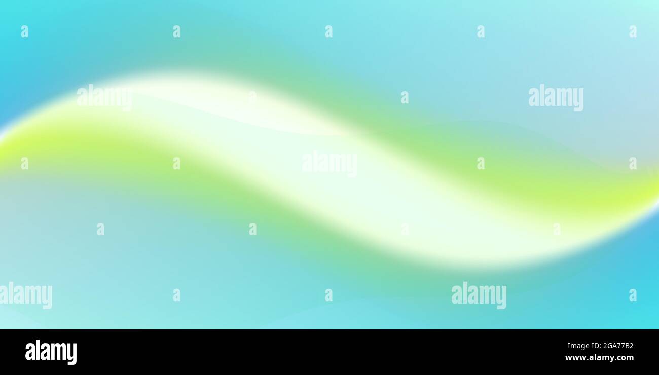 Gradient mesh background, aqua fluid curved element, watercolor soft effect Stock Vector