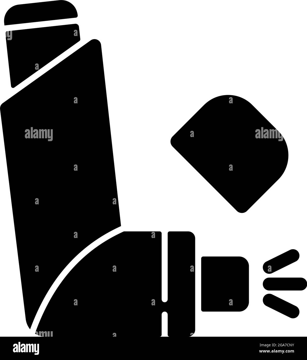 Inhaler black glyph icon Stock Vector Image & Art - Alamy