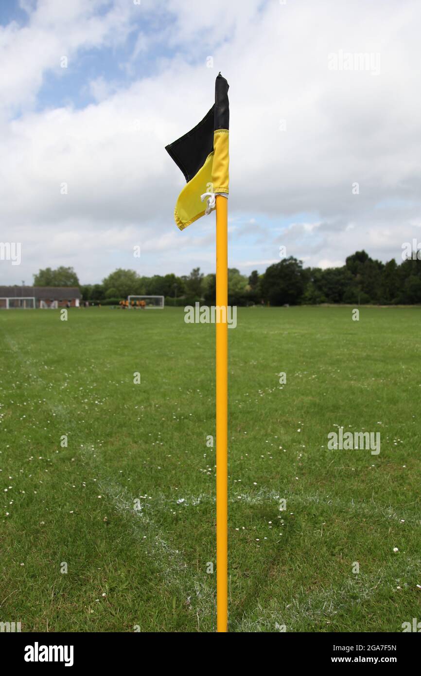 Yellow Black Football Corner Flag