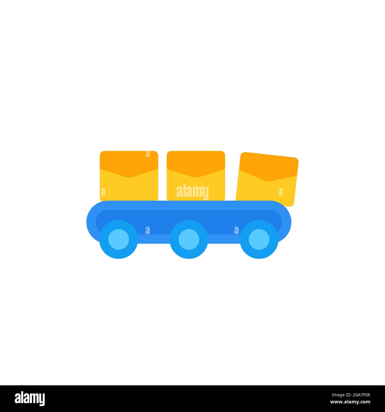 conveyor and boxes icon on white, vector Stock Vector Image & Art - Alamy