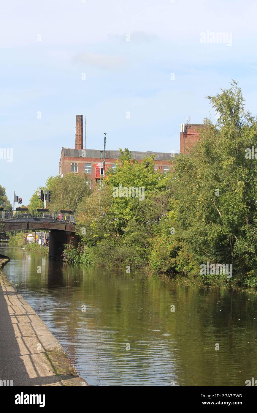 Canal in Eccles, Manchester, England Stock Photo