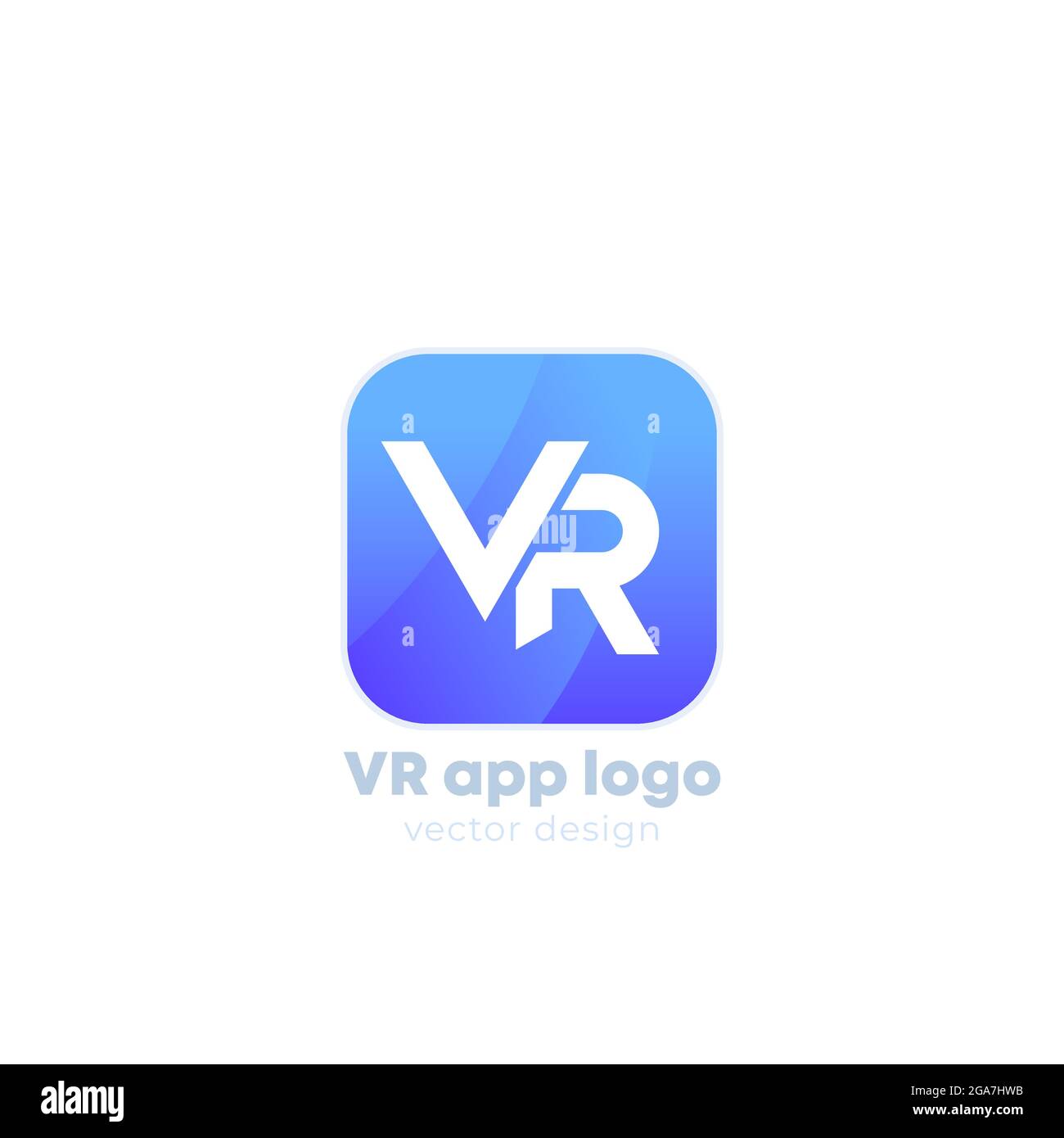 VR logo icon for apps, vector design Stock Vector Image & Art - Alamy