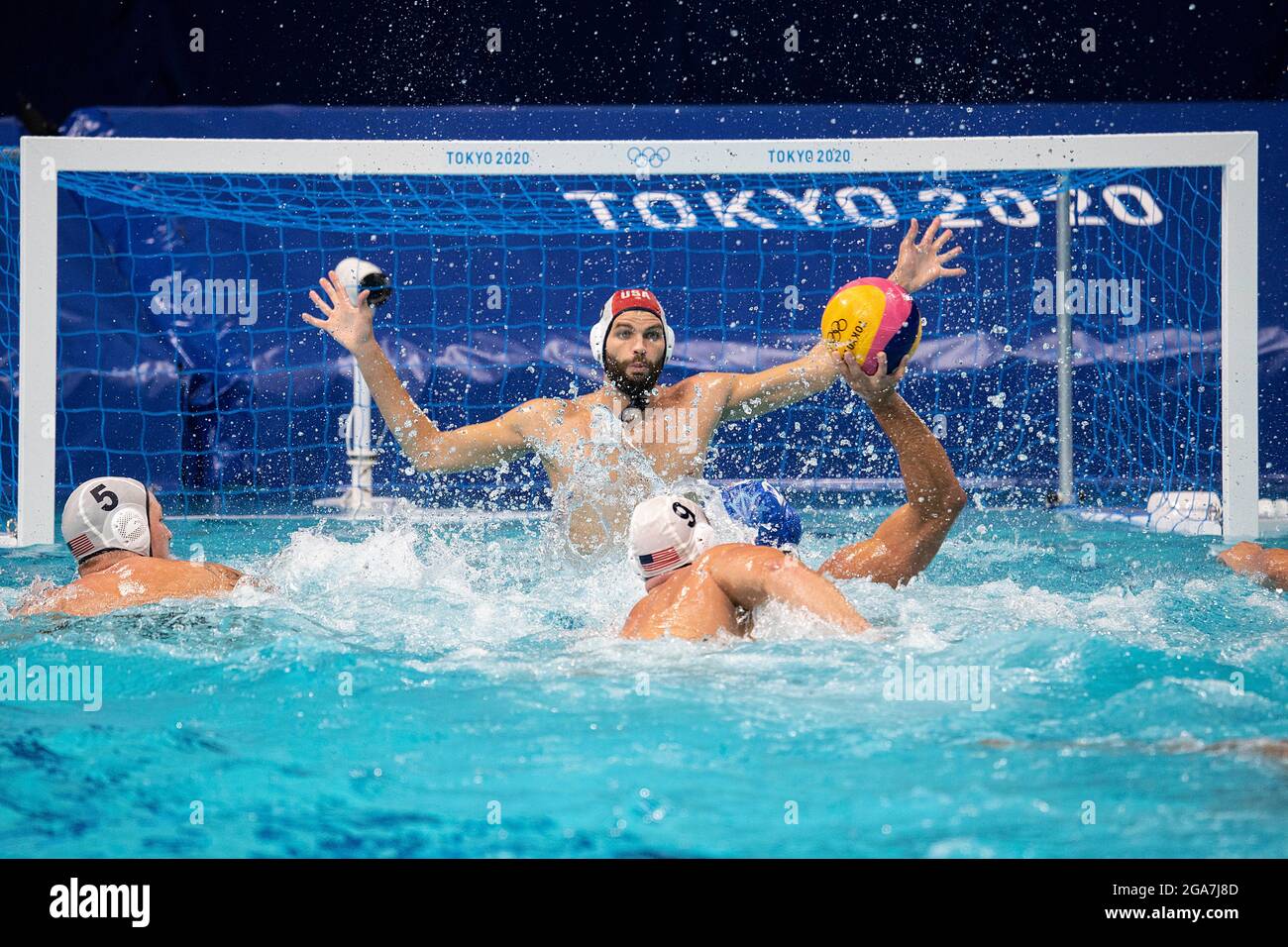 Throw to the goal of Italy's goal keeper Marco Del LUNGO (ITA); Game scene,  action;